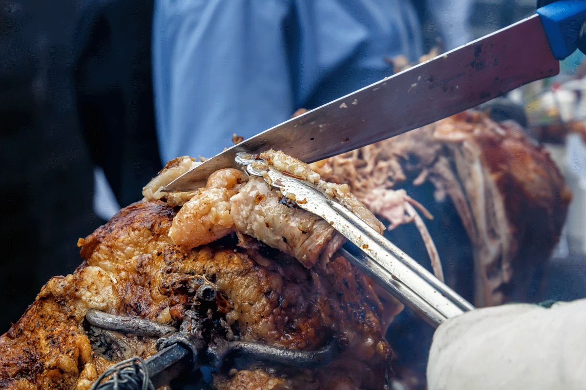 Lamb on the spit
