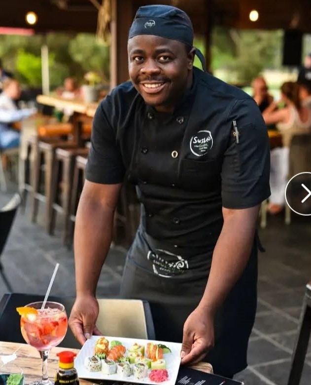 PK the Sushiman serving a sushi platter