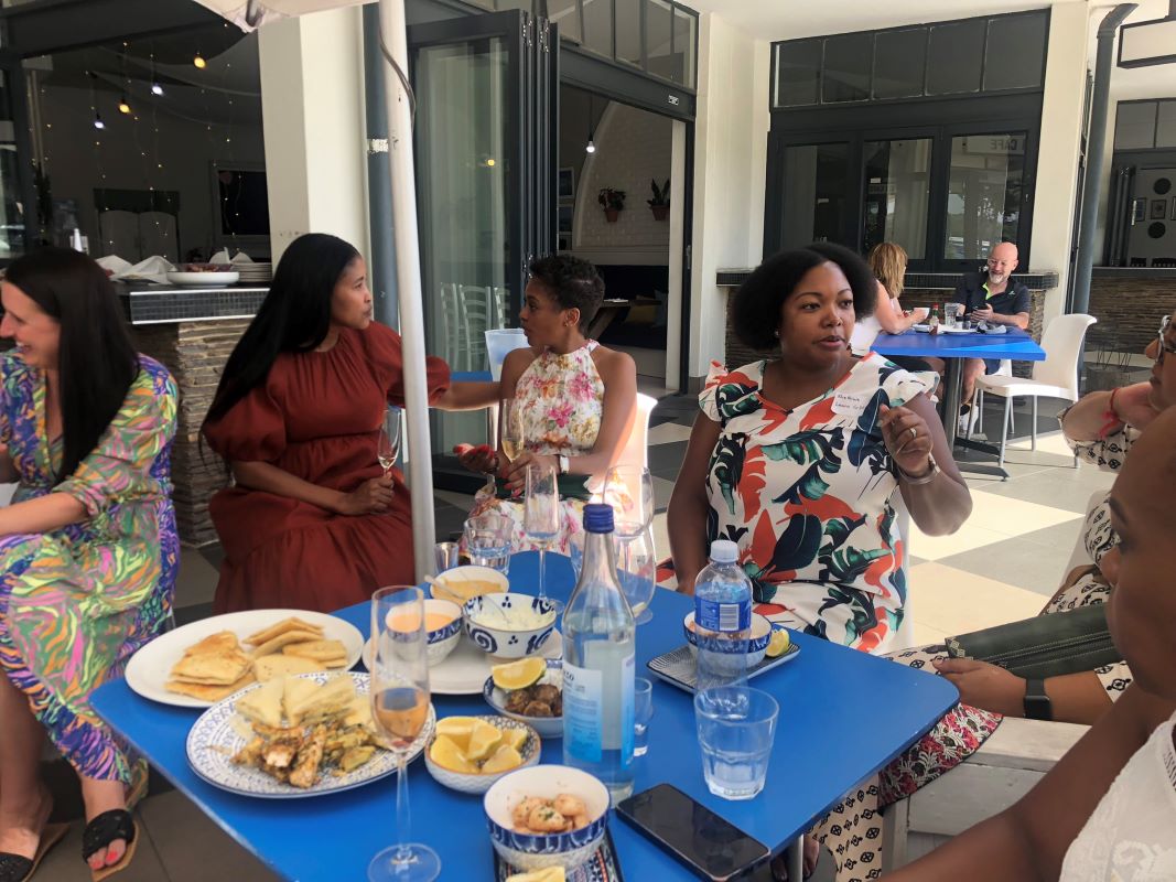 Ladies' function on the patio with meze