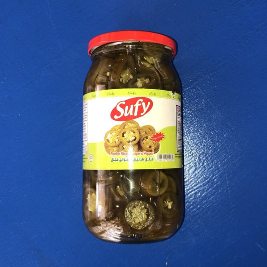 Sufy pickled sliced jalapeno (625g)