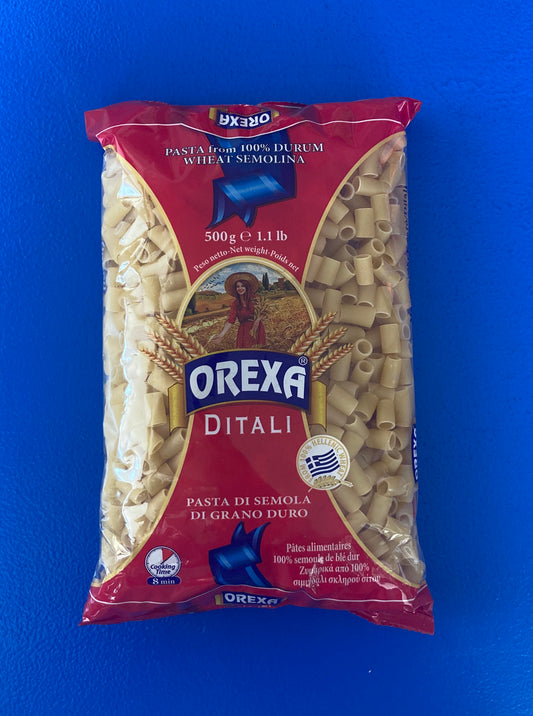 Orexa Ditali pasta 500g *** REDUCED TO CLEAR ***